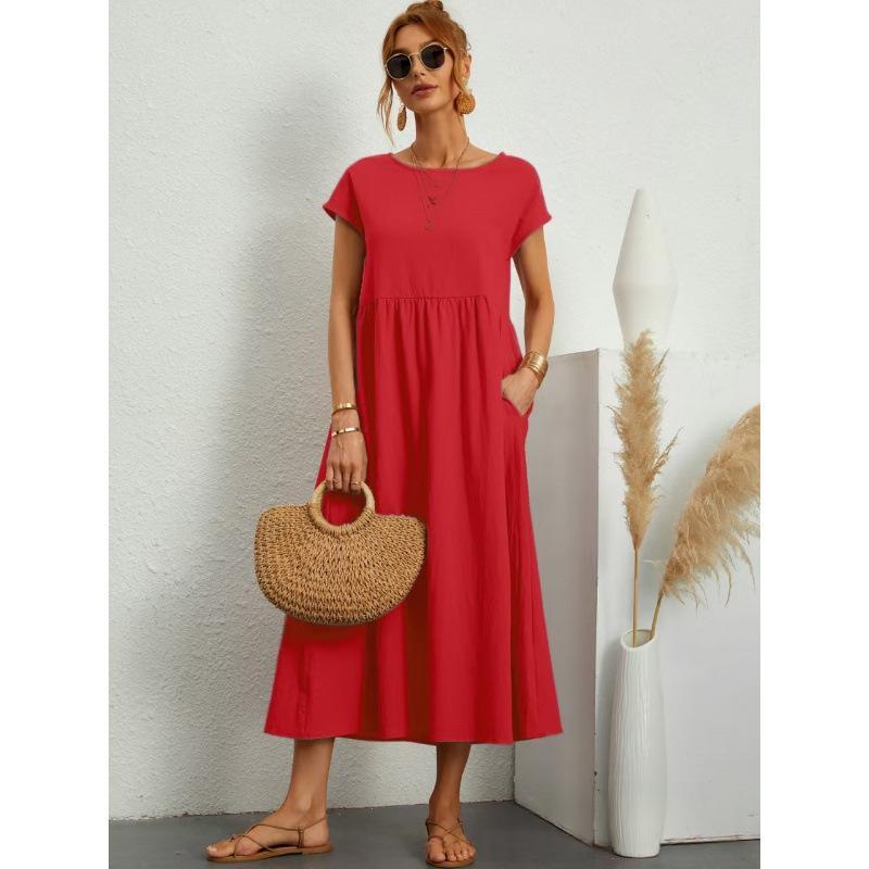 Robe longue en coton, photo produit finale