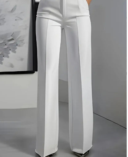 Pantalon minimaliste femme en polyester - vue arrière