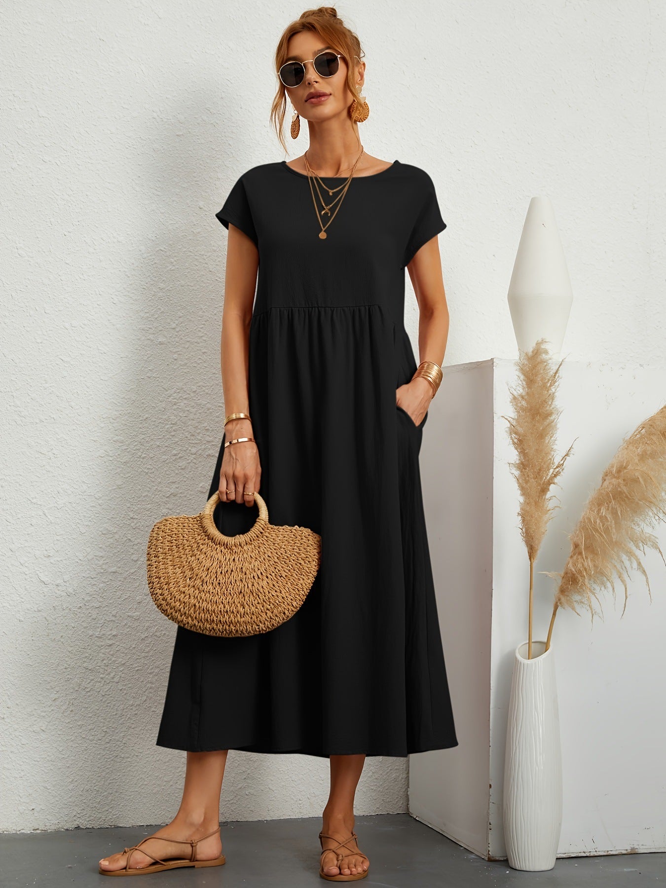 Robe femme sans manches, silhouette complète