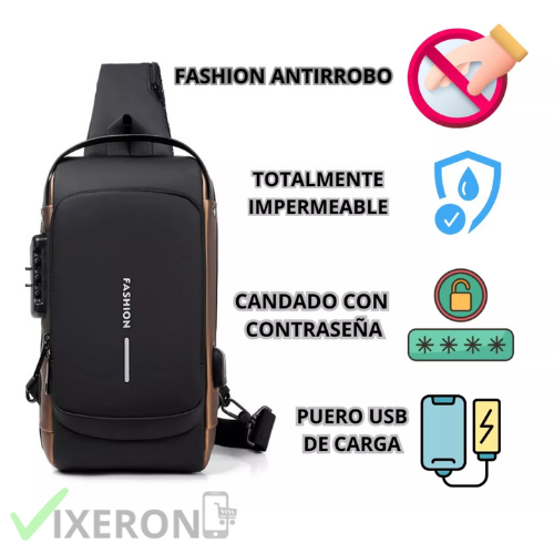 Bolso Bandolera Antirrobo Impermeable