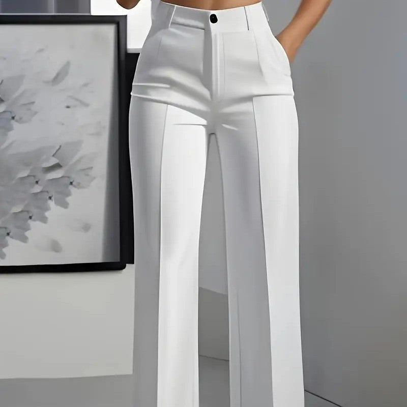 Pantalon minimaliste femme en polyester - vue de face