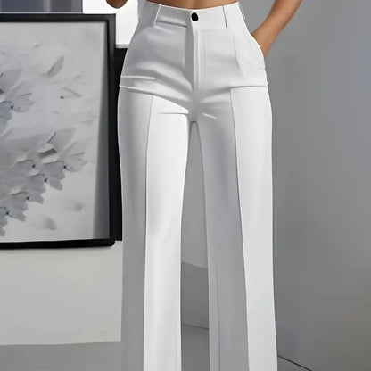 Pantalon minimaliste femme en polyester - vue de face