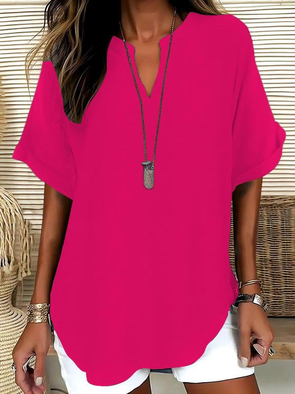 Chemise femme ample manches chauve-souris - style décontracté