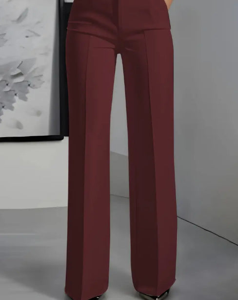 Pantalon minimaliste femme en polyester - détail du tissu