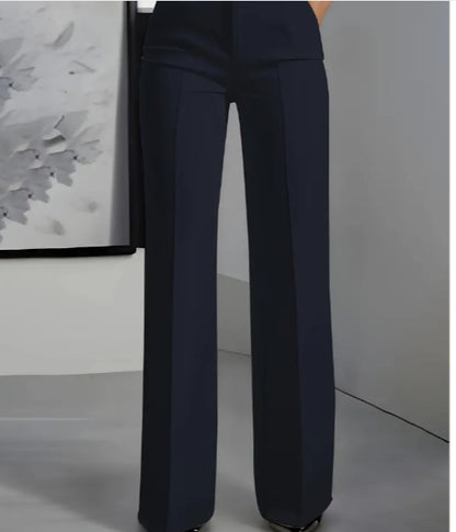Pantalon minimaliste femme en polyester - vue de profil