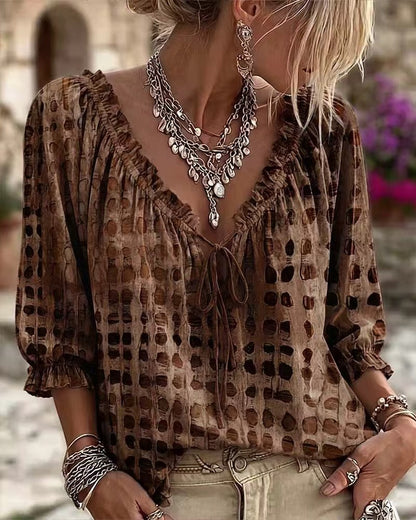 Chemise style bohème chic - détail col