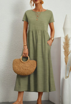 Robe sans manches en coton, style commuting