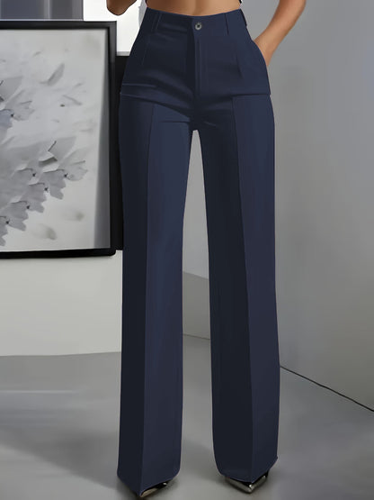 Pantalon minimaliste femme en polyester - détail taille