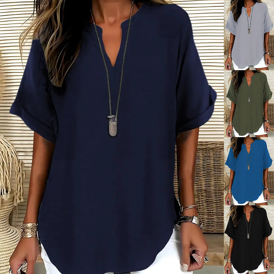 Chemise femme ample manches chauve-souris - vue de face