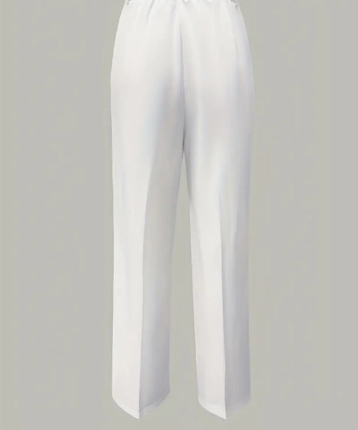 Pantalon minimaliste femme en polyester - coupe fluide