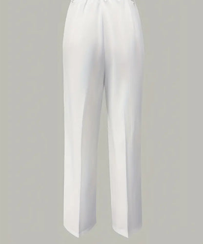 Pantalon minimaliste femme en polyester - coupe fluide